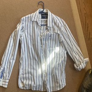 American Eagle Striped Casual Dress Shirt